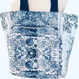 Poetic Wanderlust Blue  Cotton Tote Bag